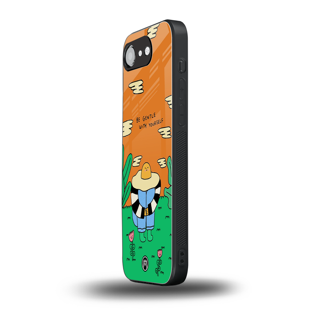 be gentle with yourself back phone cover | glass case for iphone 16e
