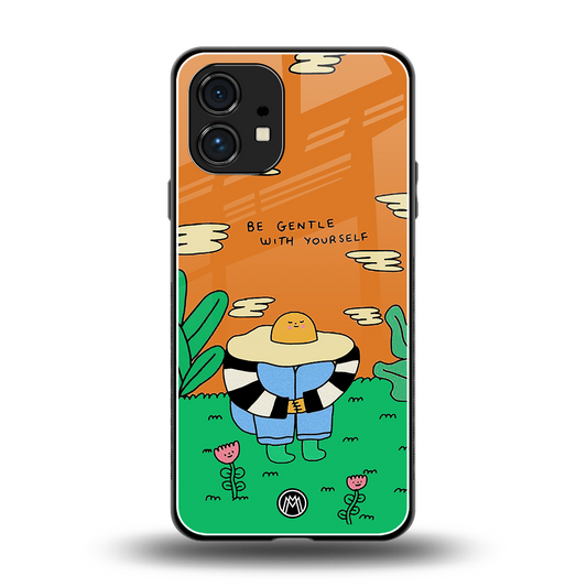 be gentle with yourself back phone cover | glass case for nothing phone 1