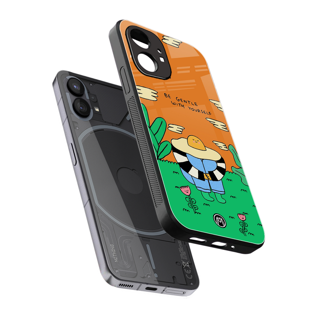 be gentle with yourself back phone cover | glass case for nothing phone 1
