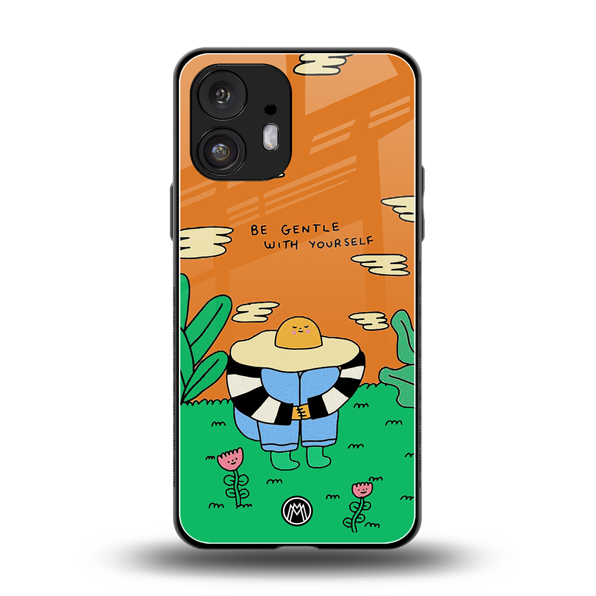 be gentle with yourself back phone cover | glass case for nothing phone 2
