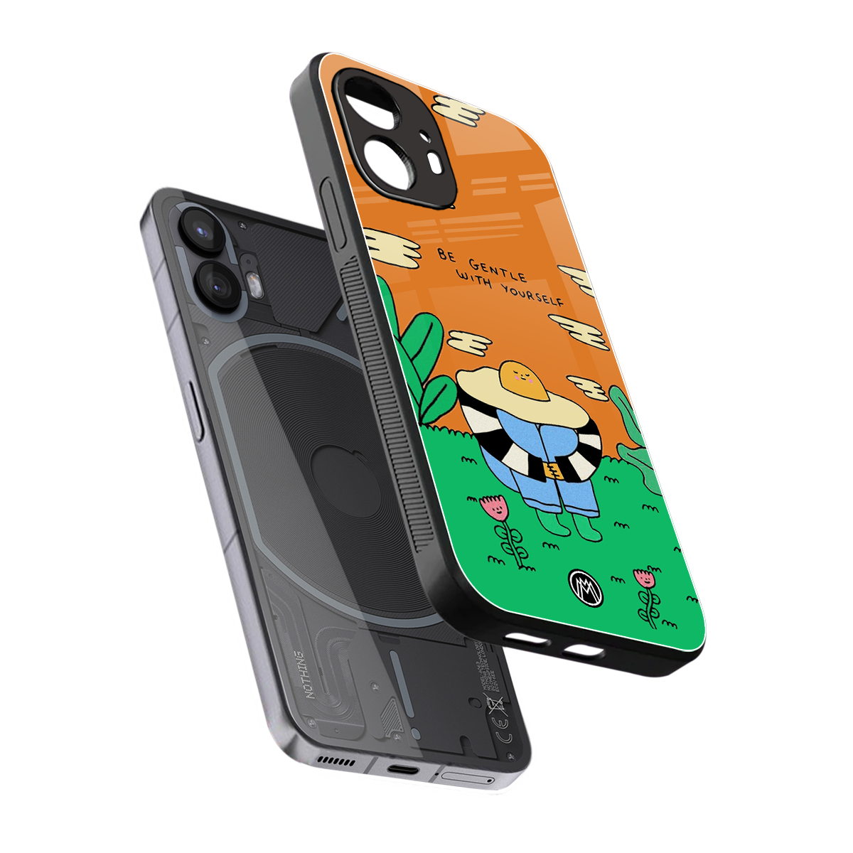 be gentle with yourself back phone cover | glass case for nothing phone 2