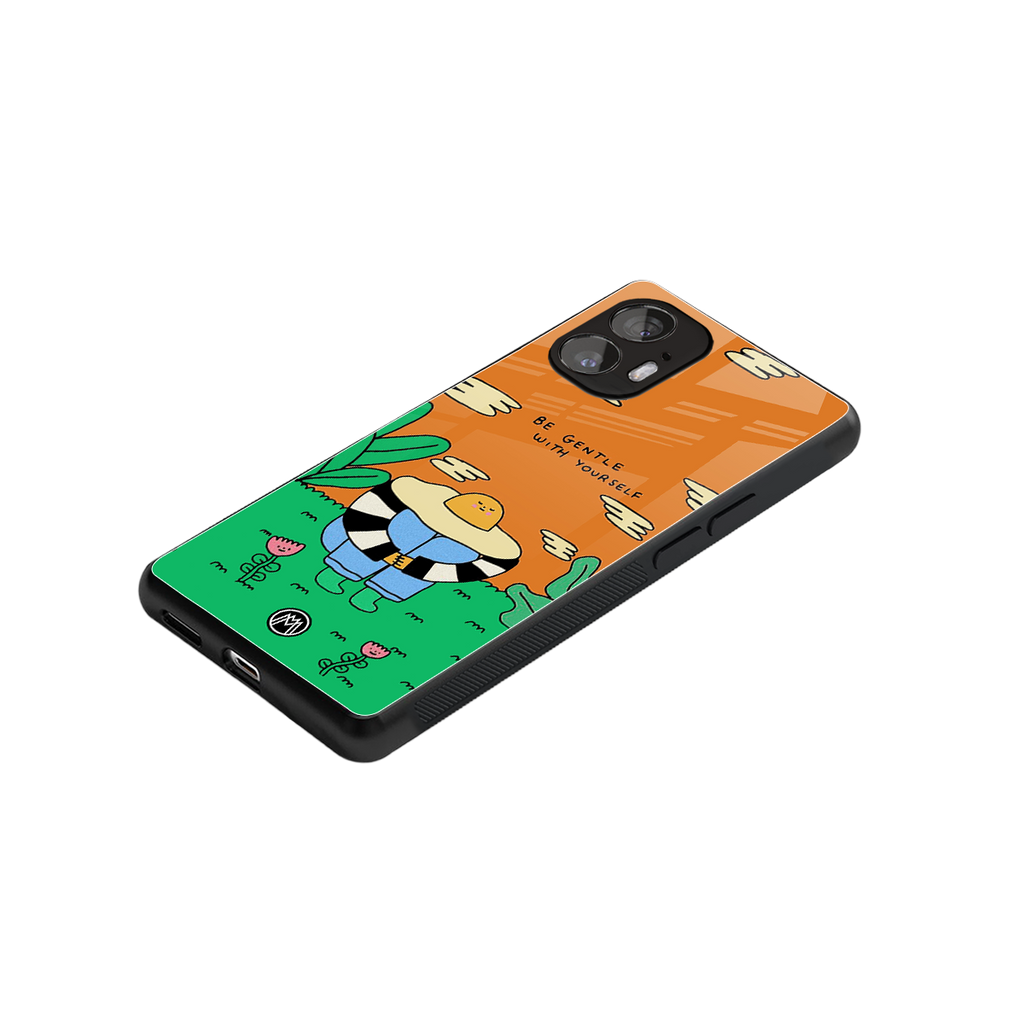 be gentle with yourself back phone cover | glass case for nothing phone 2