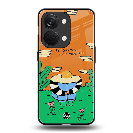 be gentle with yourself back phone cover | glass case for oneplus nord 3
