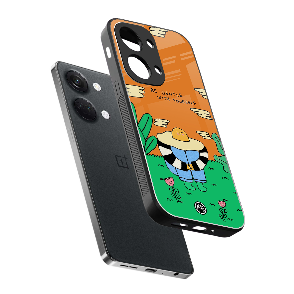 be gentle with yourself back phone cover | glass case for oneplus nord 3