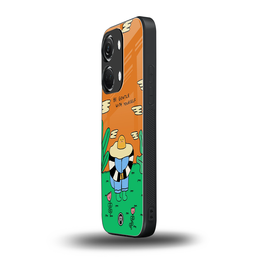 be gentle with yourself back phone cover | glass case for oneplus nord 3