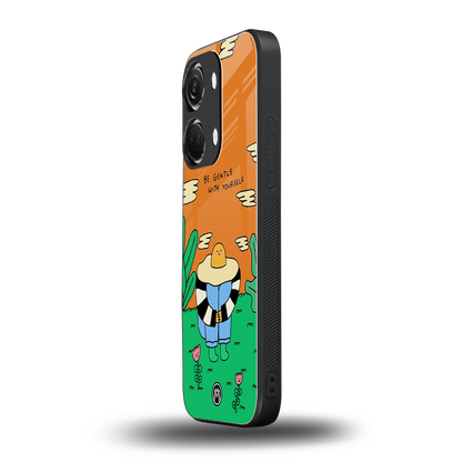 be gentle with yourself back phone cover | glass case for oneplus nord 3