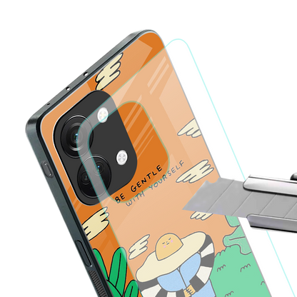 be gentle with yourself back phone cover | glass case for oneplus nord 3