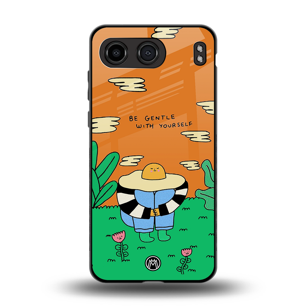 be gentle with yourself back phone cover | glass case for oneplus nord 4