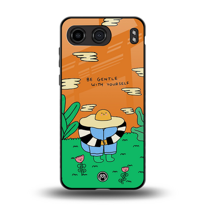 be gentle with yourself back phone cover | glass case for oneplus nord 4