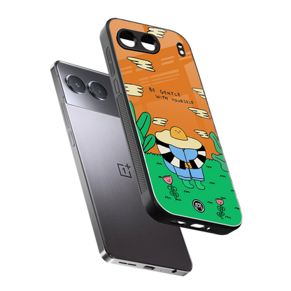 be gentle with yourself back phone cover | glass case for oneplus nord 4