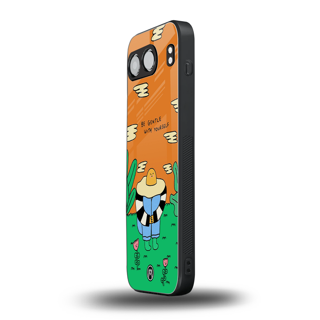 be gentle with yourself back phone cover | glass case for oneplus nord 4