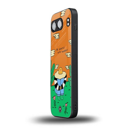be gentle with yourself back phone cover | glass case for oneplus nord 4