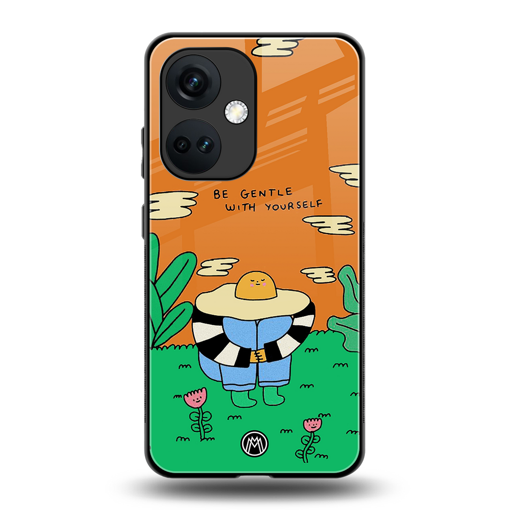 be gentle with yourself back phone cover | glass case for oneplus nord ce 3