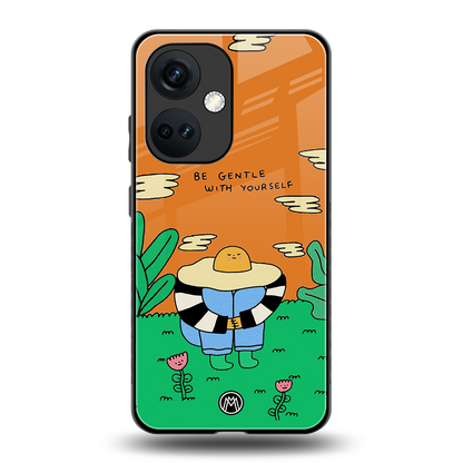be gentle with yourself back phone cover | glass case for oneplus nord ce 3