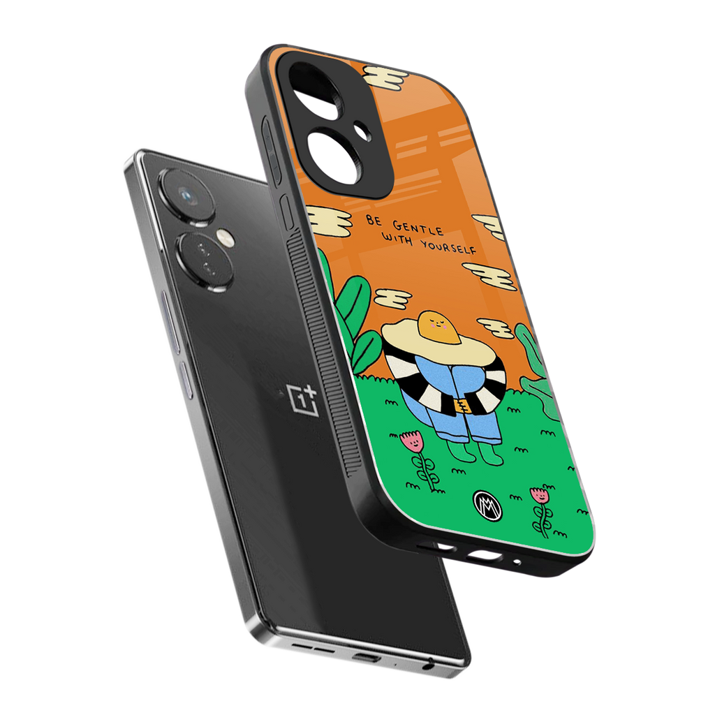 be gentle with yourself back phone cover | glass case for oneplus nord ce 3