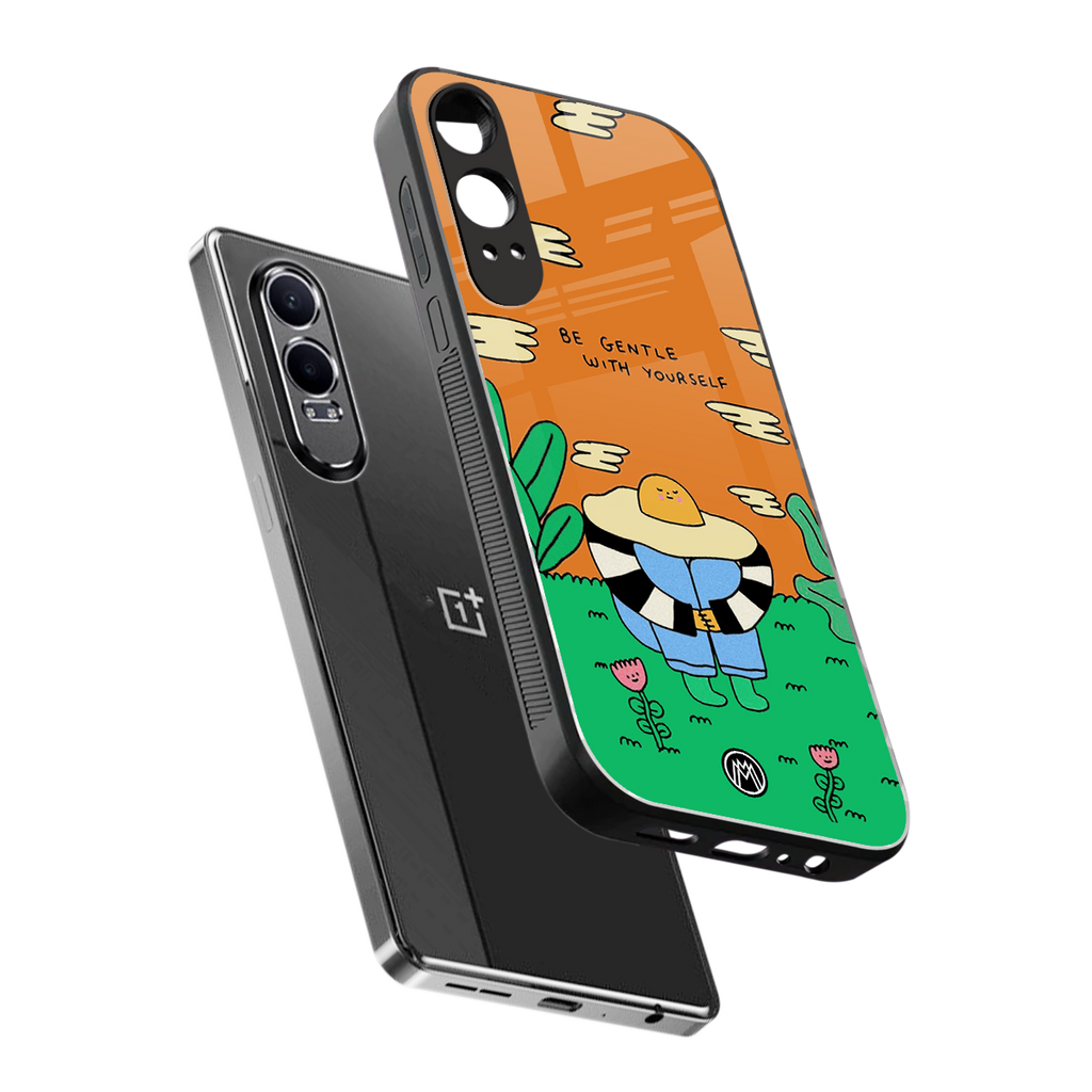 be gentle with yourself back phone cover | glass case for oneplus nord ce 4 lite