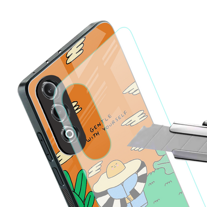 be gentle with yourself back phone cover | glass case for oneplus nord ce 4