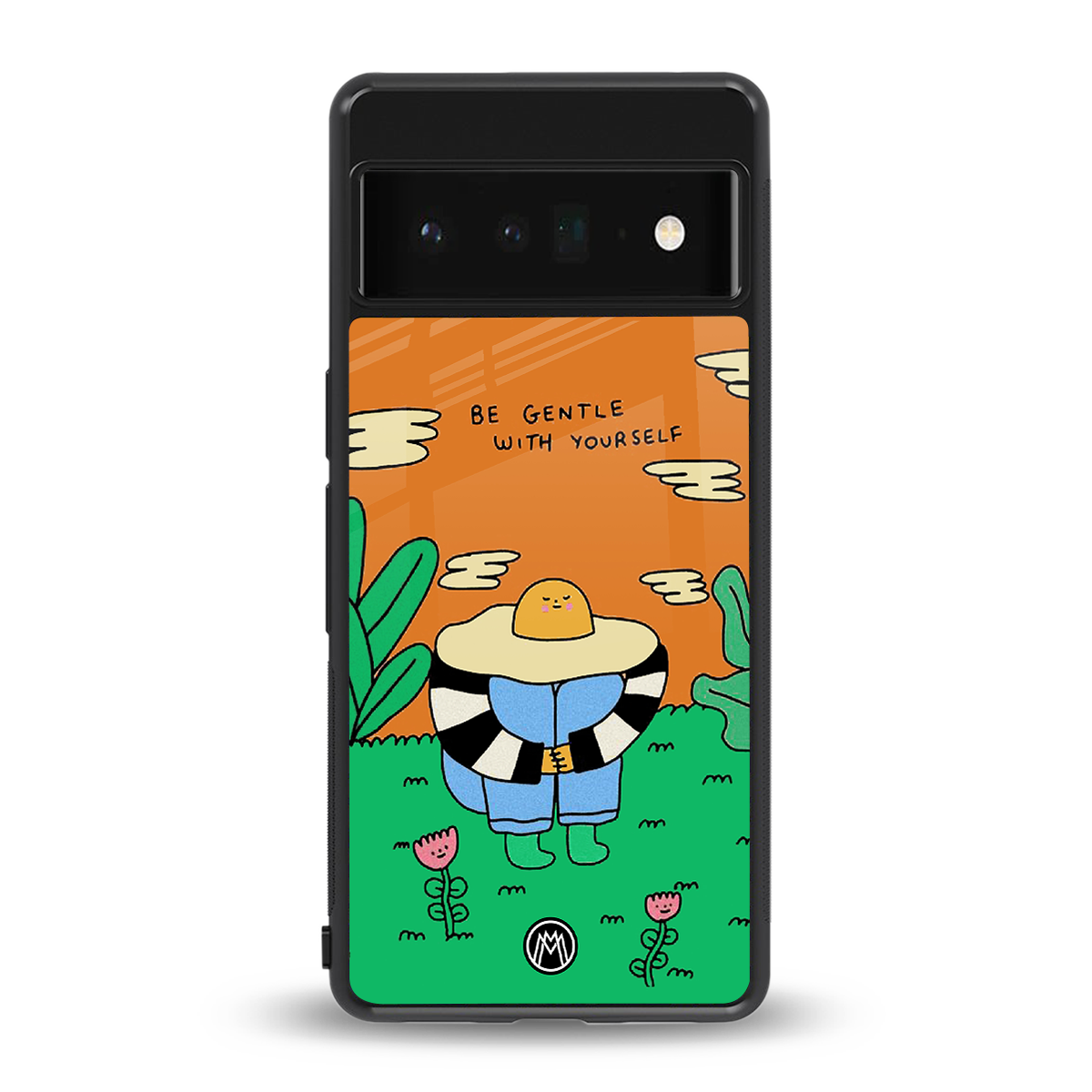 be gentle with yourself back phone cover | glass case for google pixel 6 pro