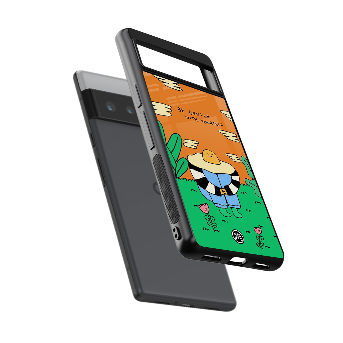 be gentle with yourself back phone cover | glass case for google pixel 6 pro