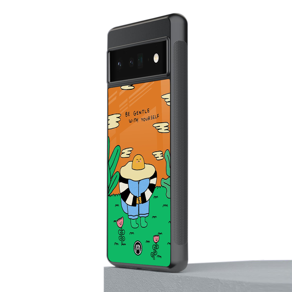 be gentle with yourself back phone cover | glass case for google pixel 6 pro