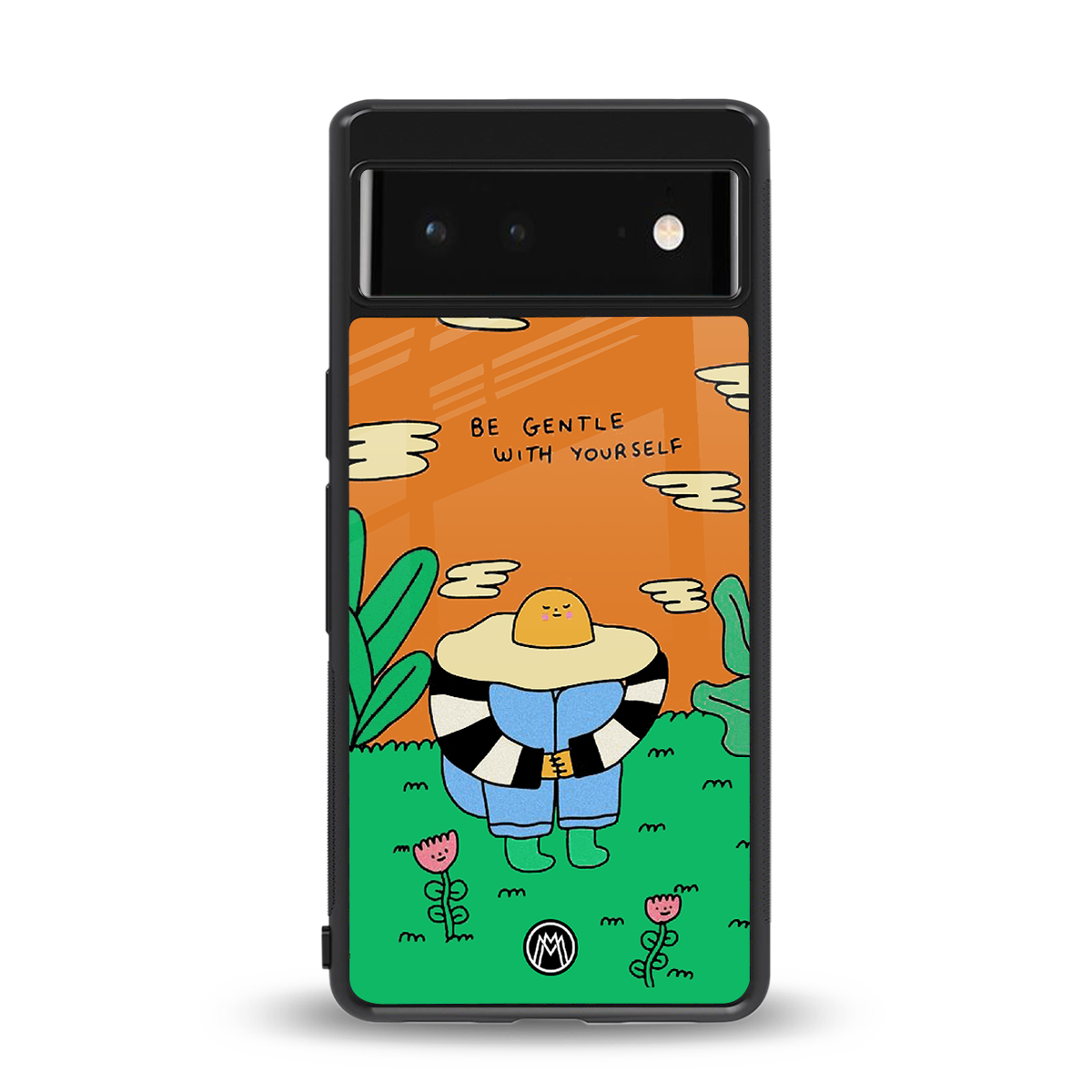 be gentle with yourself back phone cover | glass case for Google Pixel 6A