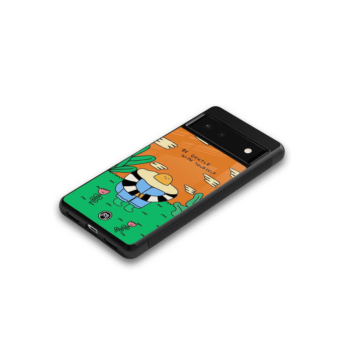 be gentle with yourself back phone cover | glass case for Google Pixel 6A