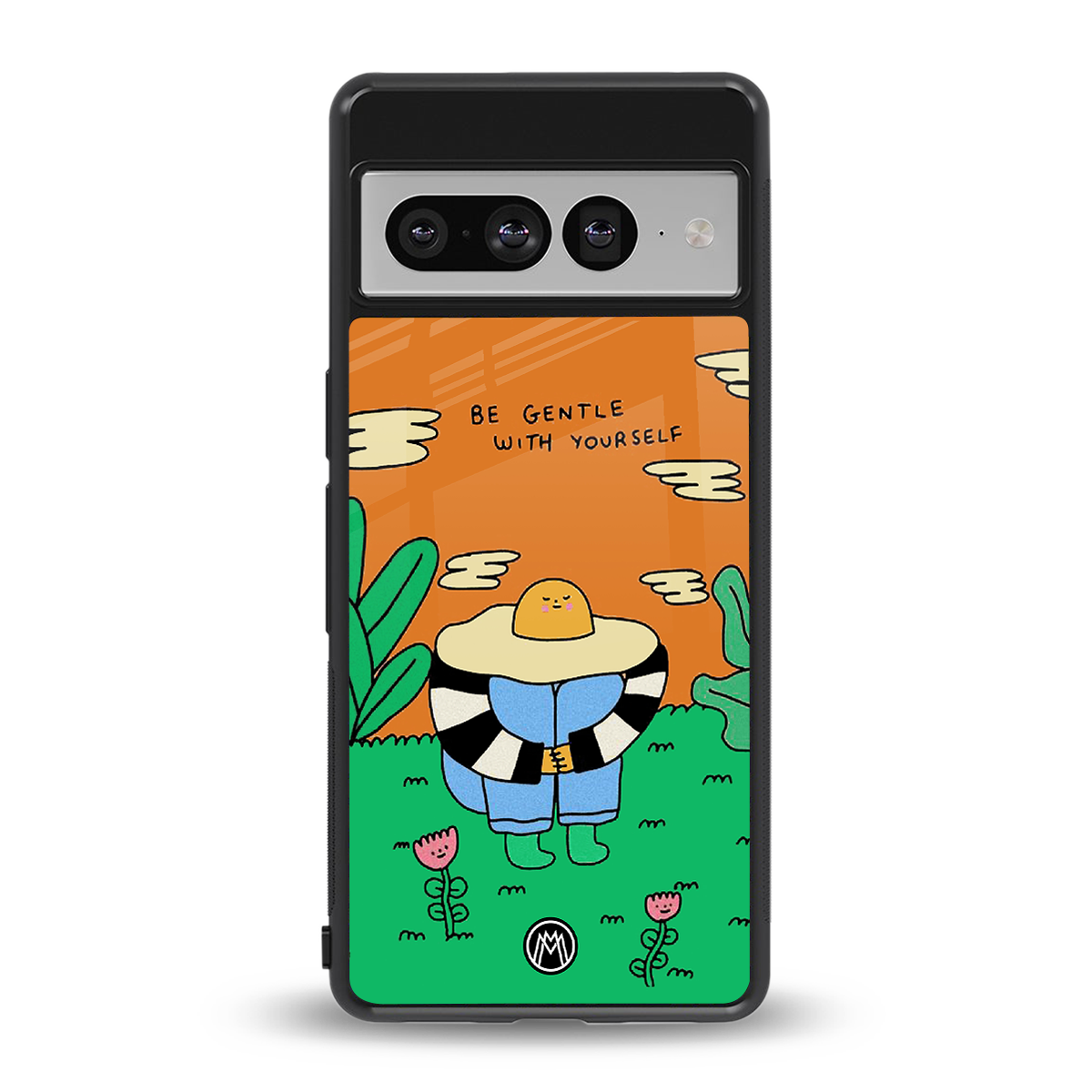 be gentle with yourself back phone cover | glass case for google pixel 7 pro
