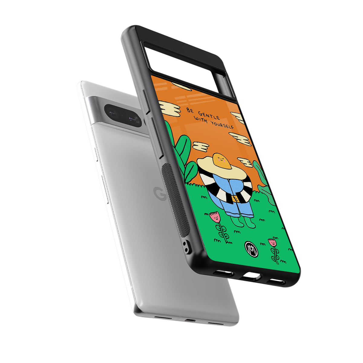 be gentle with yourself back phone cover | glass case for google pixel 7 pro