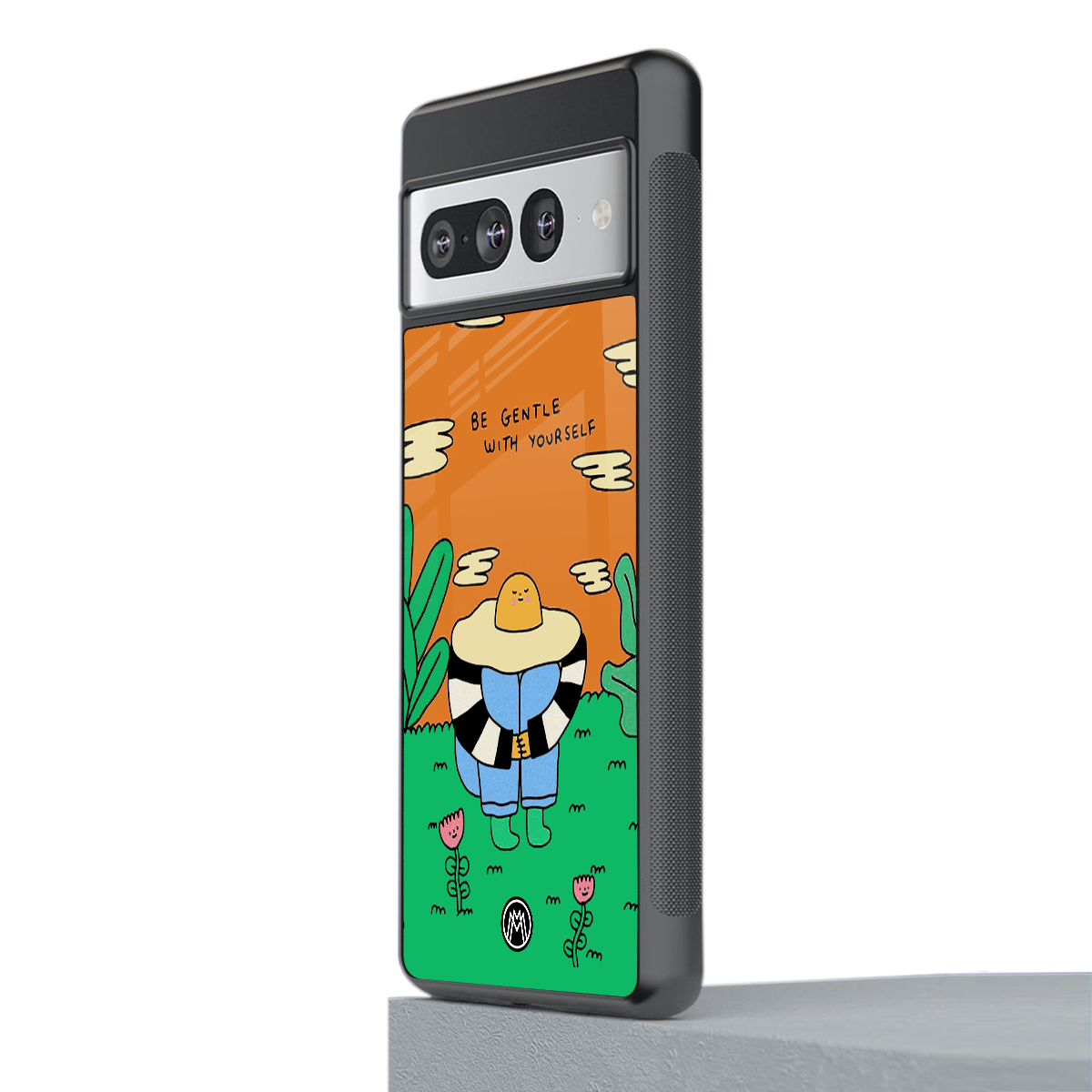 be gentle with yourself back phone cover | glass case for google pixel 7 pro