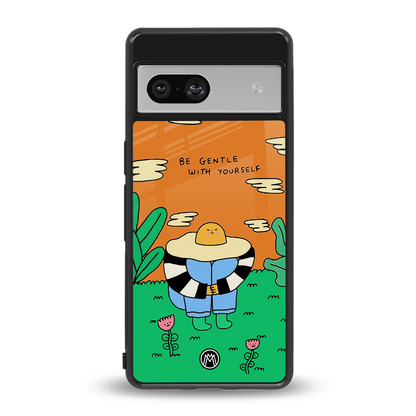 be gentle with yourself back phone cover | glass case for Google Pixel 7