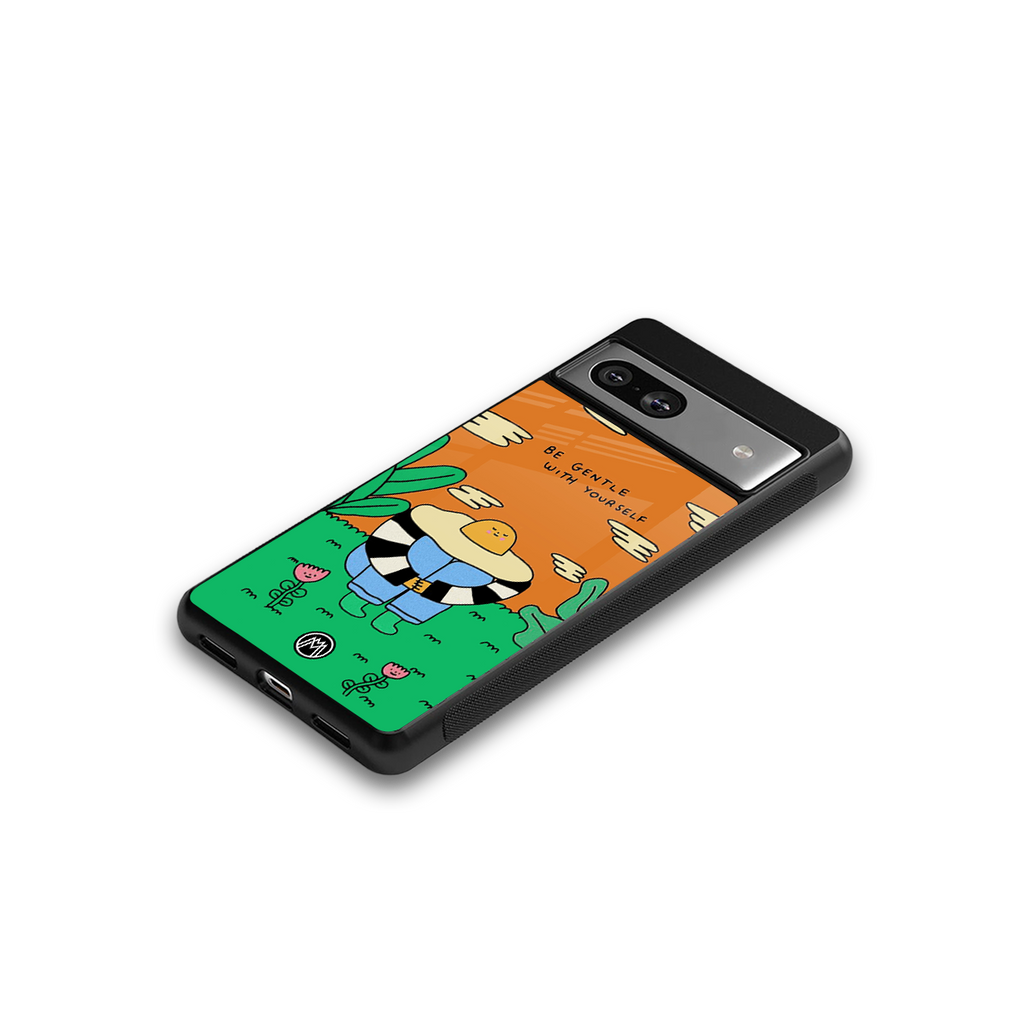 be gentle with yourself back phone cover | glass case for Google Pixel 7A
