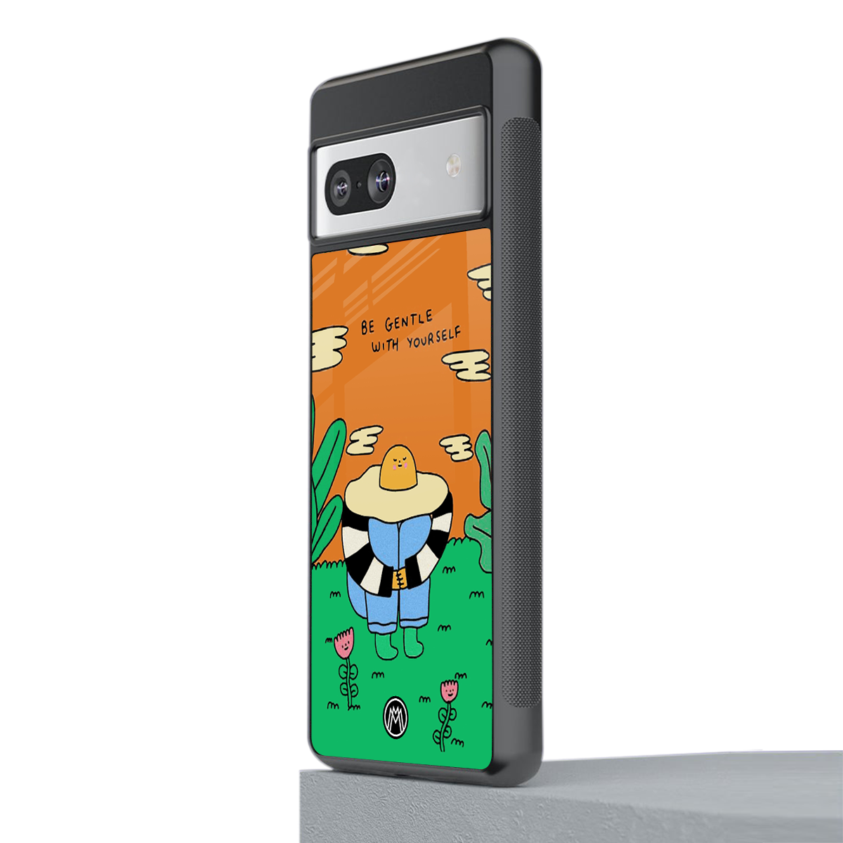 be gentle with yourself back phone cover | glass case for Google Pixel 7A