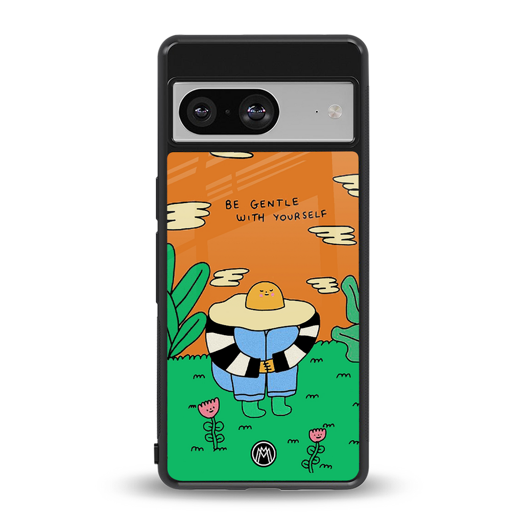 be gentle with yourself back phone cover | glass case for Google Pixel 8