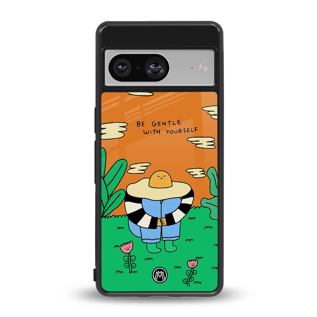 be gentle with yourself back phone cover | glass case for Google Pixel 8