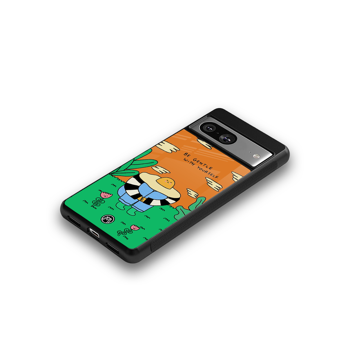 be gentle with yourself back phone cover | glass case for Google Pixel 8