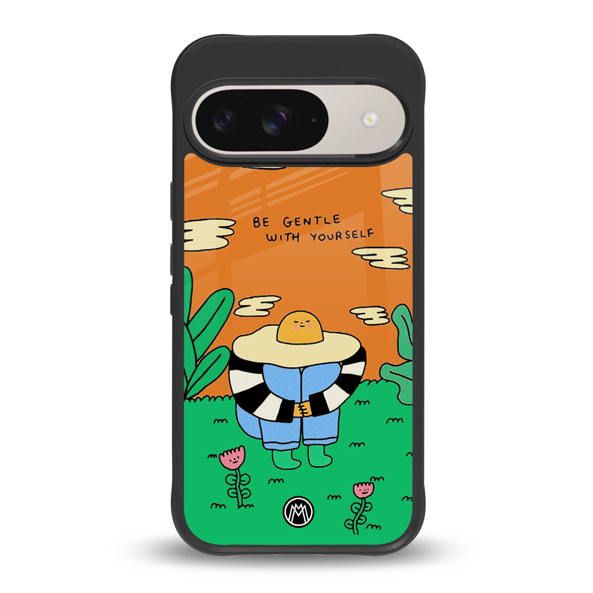 be gentle with yourself back phone cover | glass case for google pixel 9