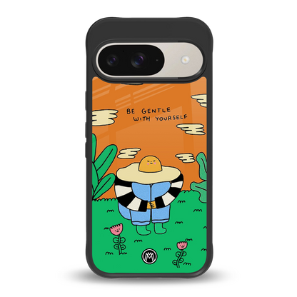 be gentle with yourself back phone cover | glass case for google pixel 9