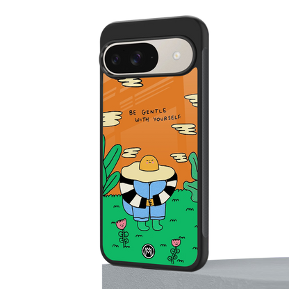 be gentle with yourself back phone cover | glass case for google pixel 9
