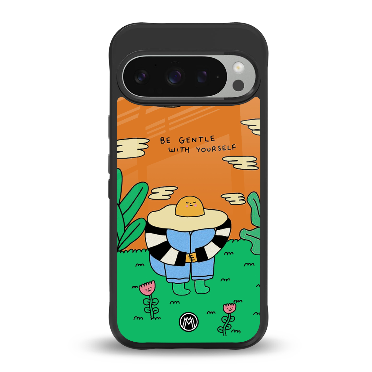 be gentle with yourself back phone cover | glass case for google pixel 9 pro xl