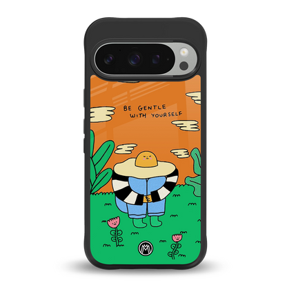 be gentle with yourself back phone cover | glass case for google pixel 9 pro xl