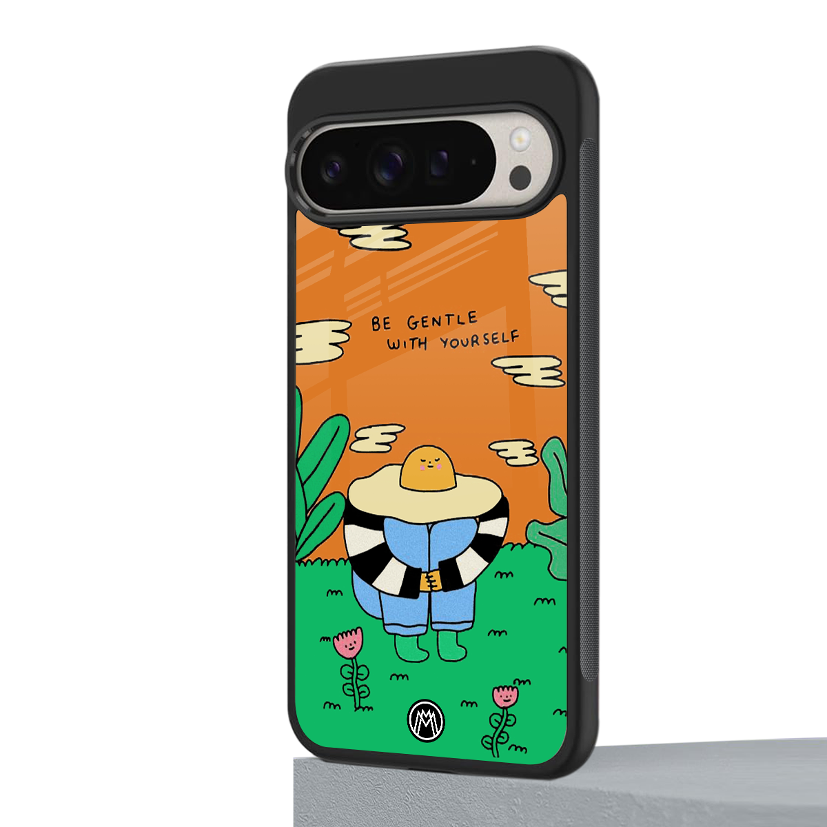 be gentle with yourself back phone cover | glass case for google pixel 9 pro