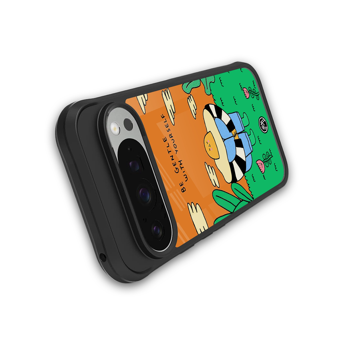 be gentle with yourself back phone cover | glass case for google pixel 9 pro