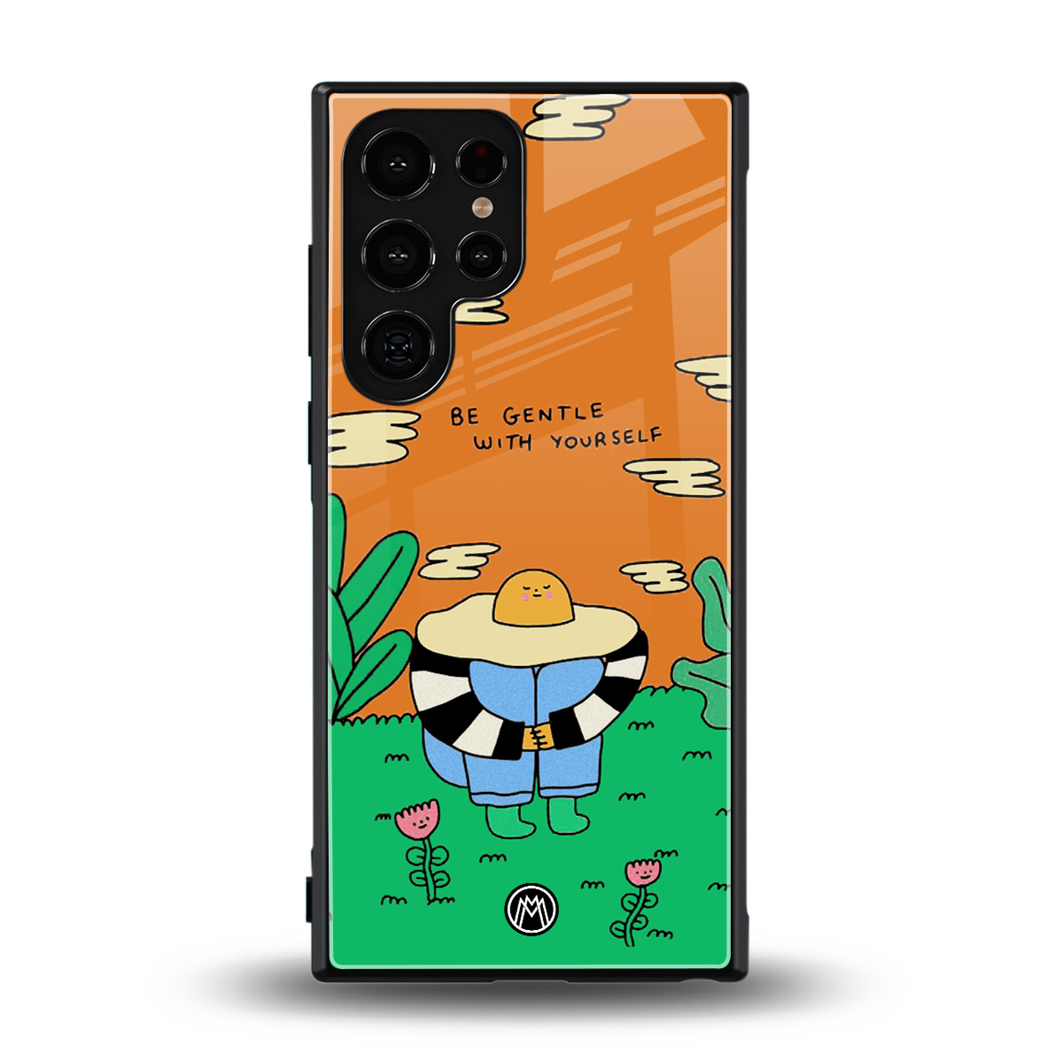 be gentle with yourself back phone cover | glass case for samsung galaxy s24 ultra