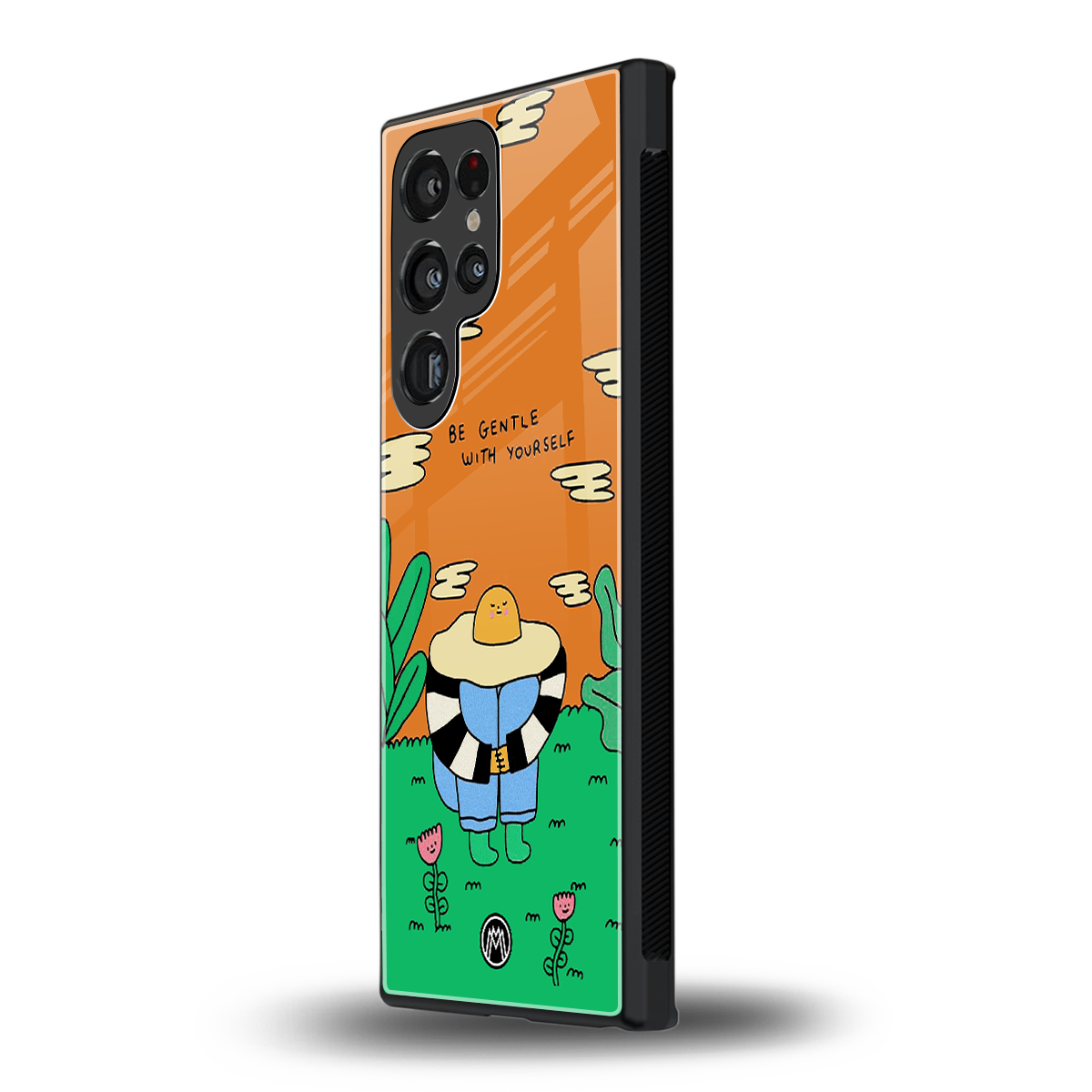 be gentle with yourself back phone cover | glass case for samsung galaxy s24 ultra