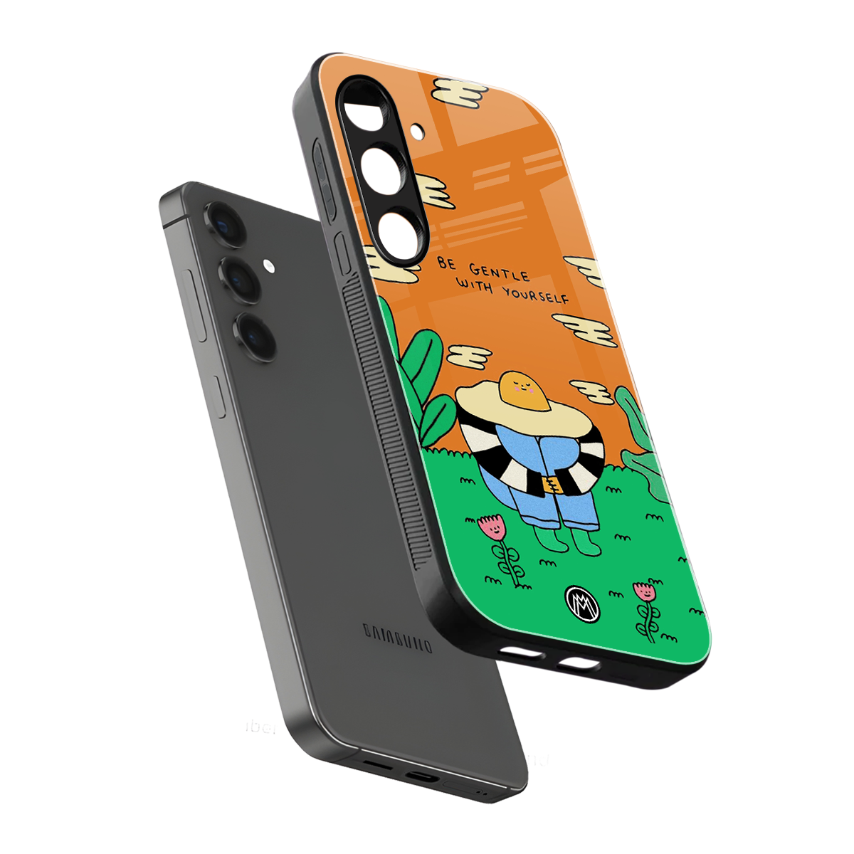 be gentle with yourself back phone cover | glass case for samsung galaxy s23 plus