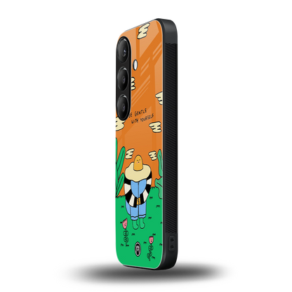 be gentle with yourself back phone cover | glass case for samsung galaxy s24 fe