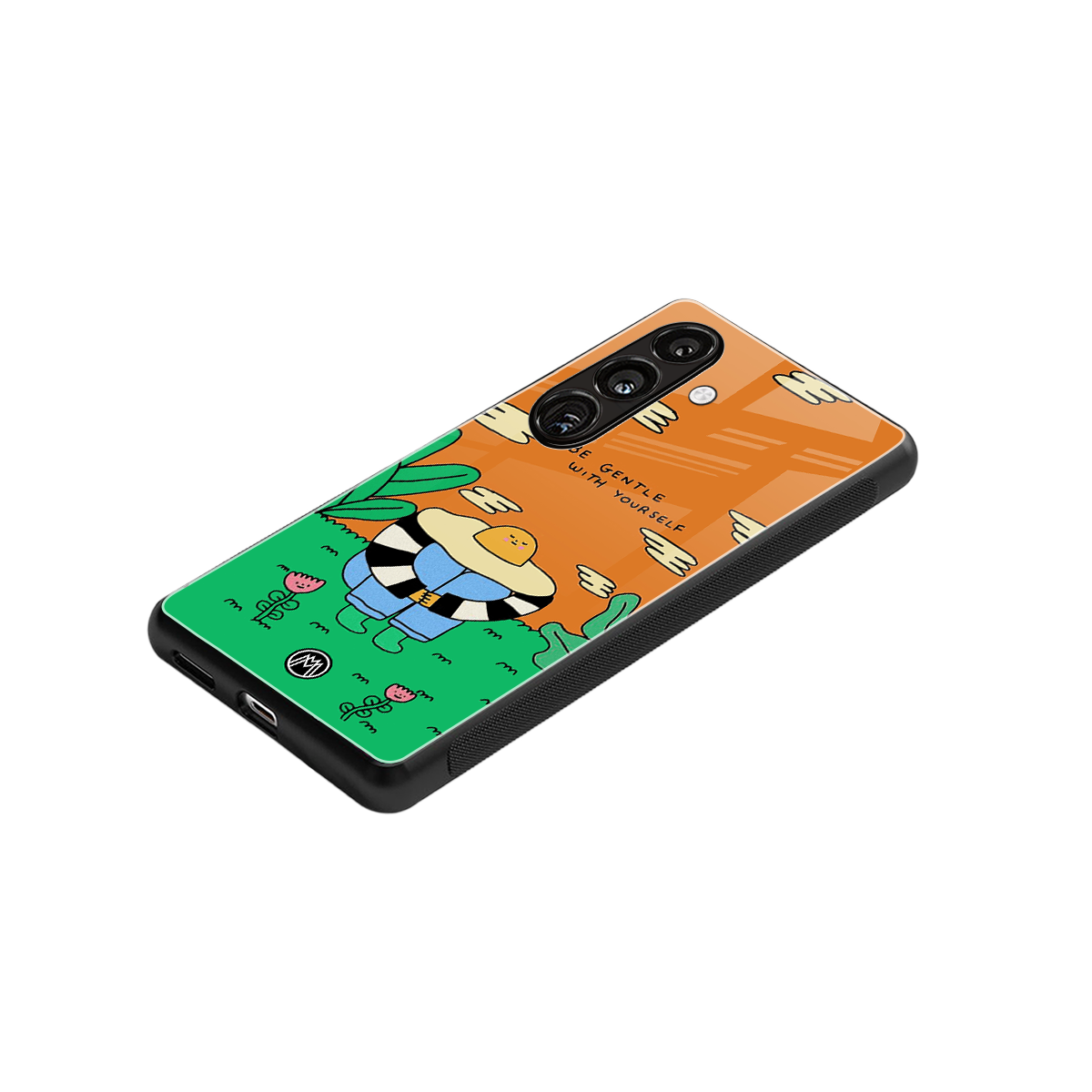 be gentle with yourself back phone cover | glass case for samsung galaxy s24 fe