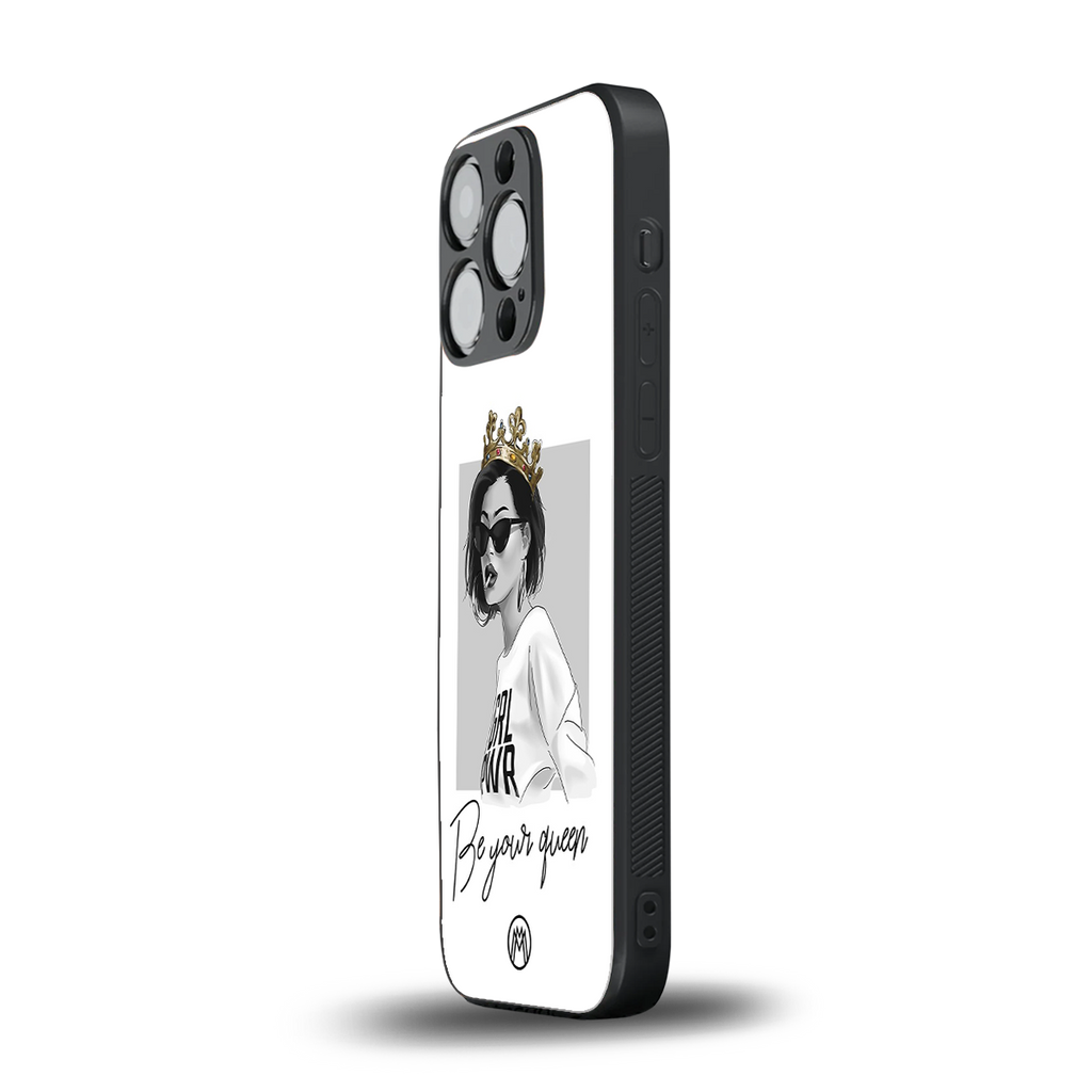 be your queen back phone cover | glass case for iphone 13 pro