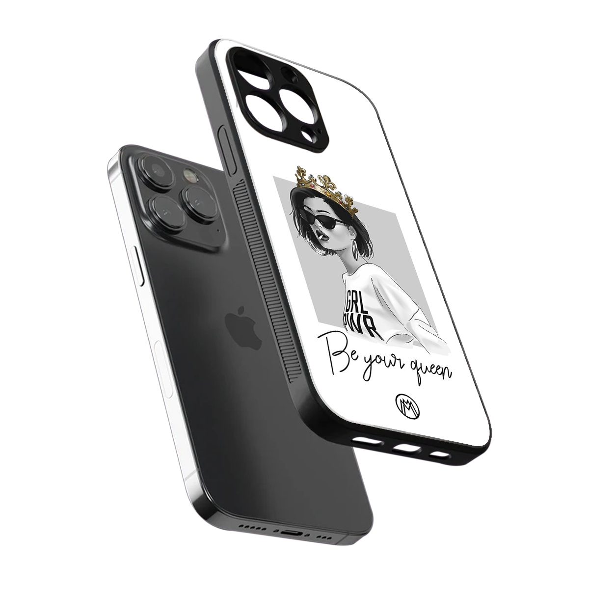 be your queen back phone cover | glass case for iphone 15 pro max