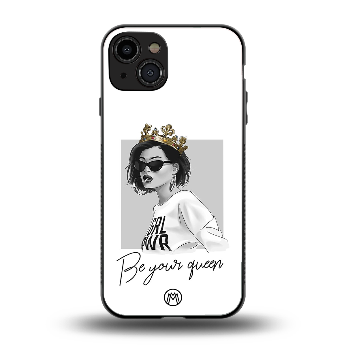 be your queen back phone cover | glass case for iphone 15